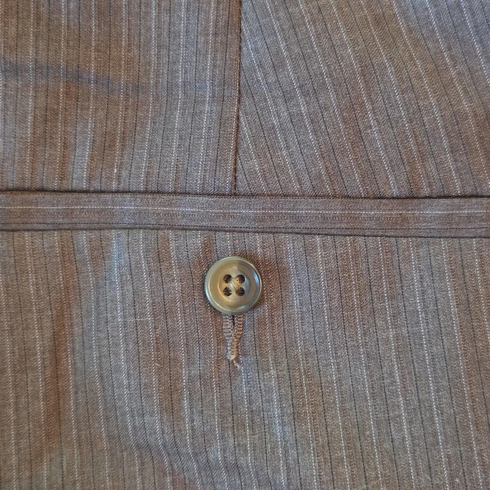 Perry Ellis Portfolio Modern Fit Dress Pants Size 38x32 Brown With Stripes